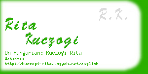 rita kuczogi business card